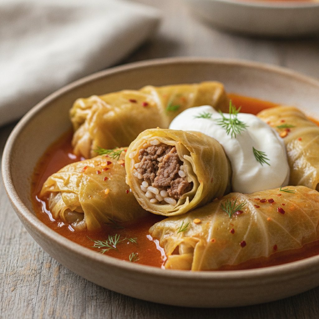 Beef Rice Stuffed Cabbage (Low-Calorie)