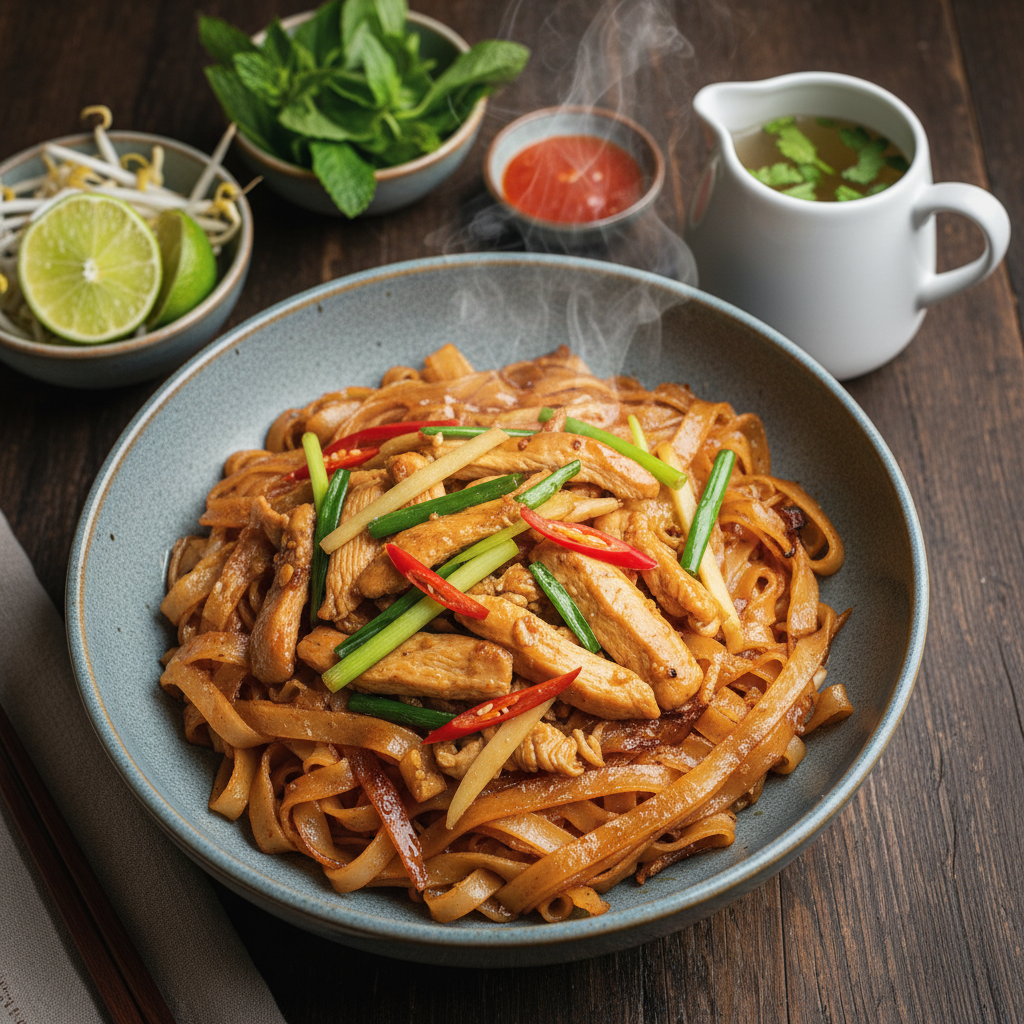 Crispy Chicken Noodle Stir-Fry — Pho Ap Chao Ga