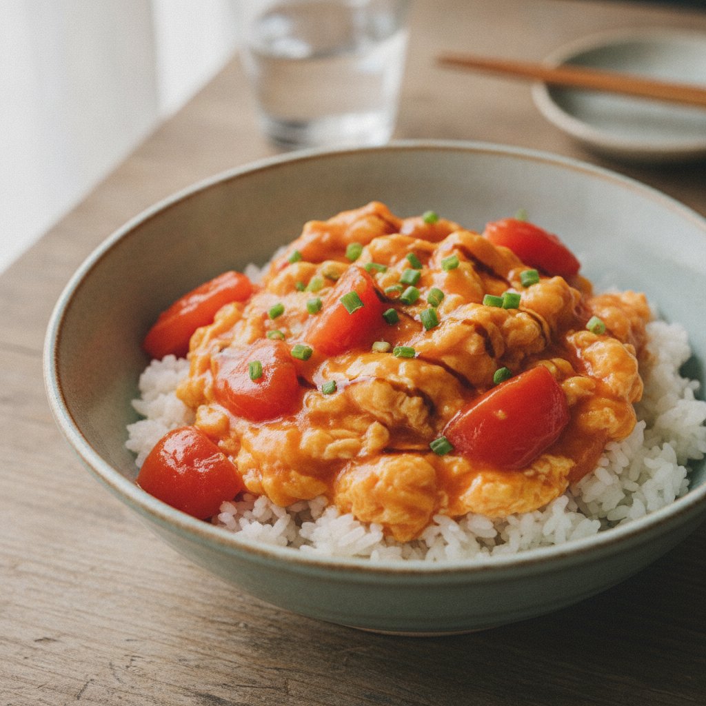 Tomato and Egg Rice Bowl