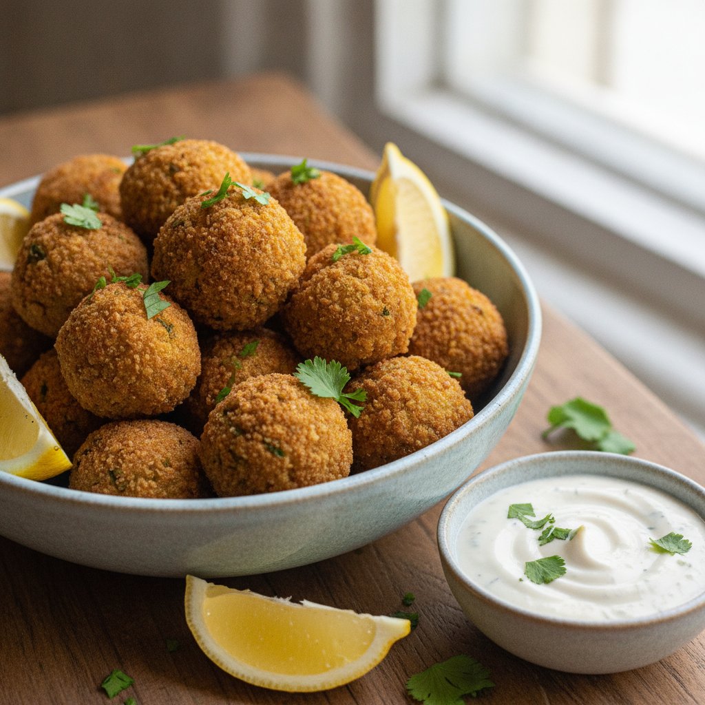 Crispy Fried Chickpea Balls (Low-Calorie)