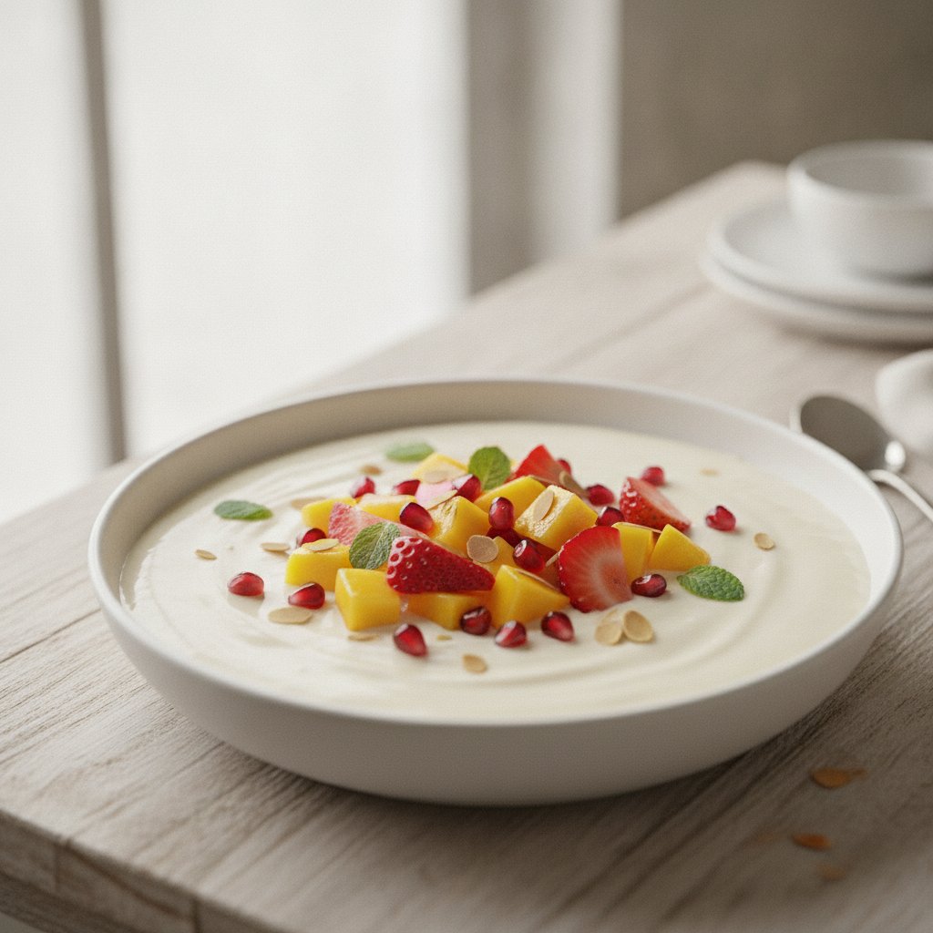 Sweet Almond Cream with Fruit