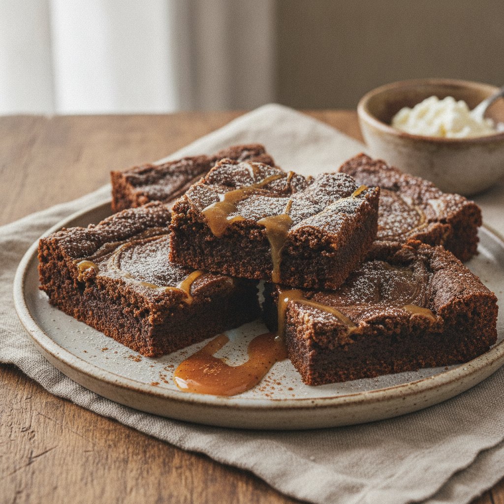 Cajeta Fudge Bars (Lightened)