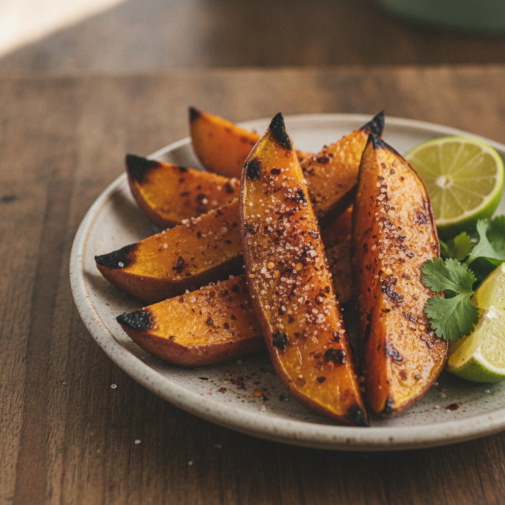 Grilled Sweet Potato with Chili Salt