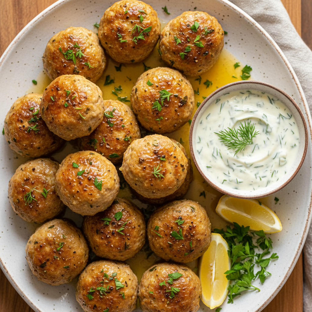 Baked Turkey Herb Meatballs