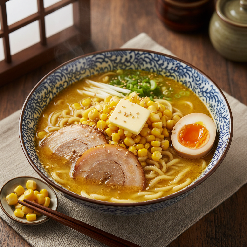 Creamy Corn Butter Ramen — Hokkaido Butter Corn Ramen