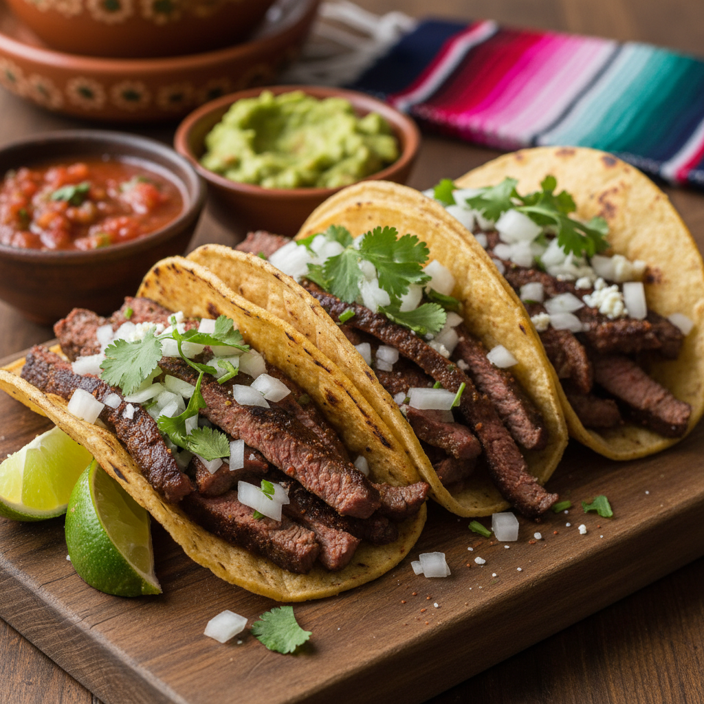 Grilled Citrus Skirt Steak Tacos — Tacos de Carne Asada