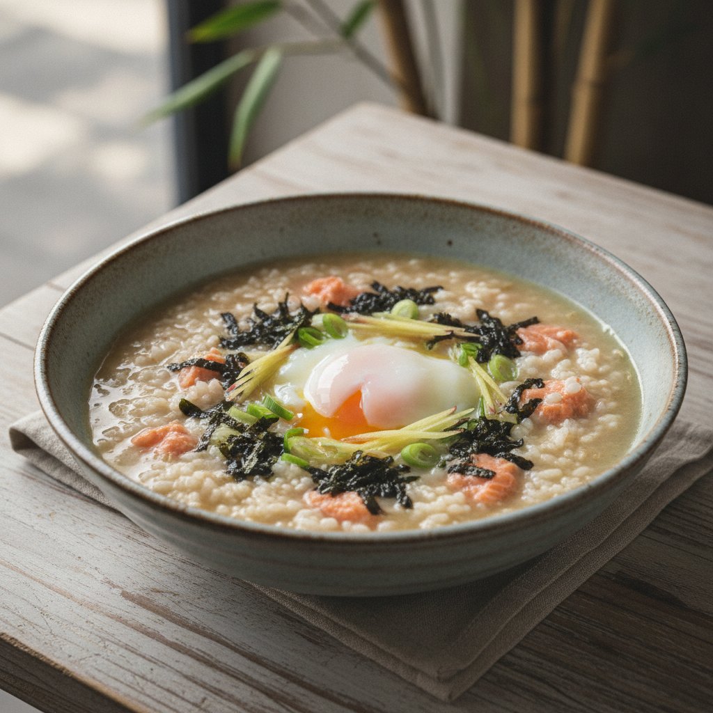 Salted Salmon Rice Soup