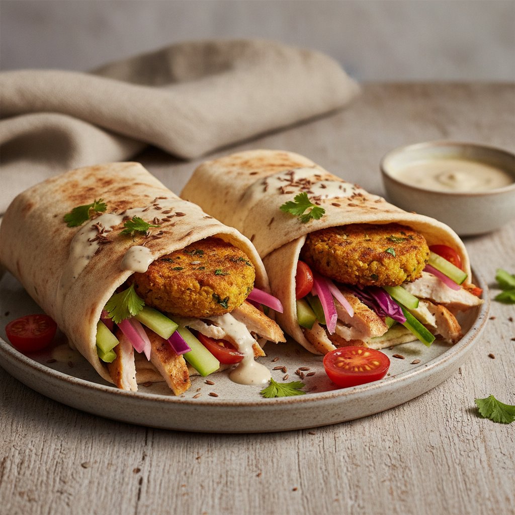 Chickpea Fritter Wrap (High-Protein)