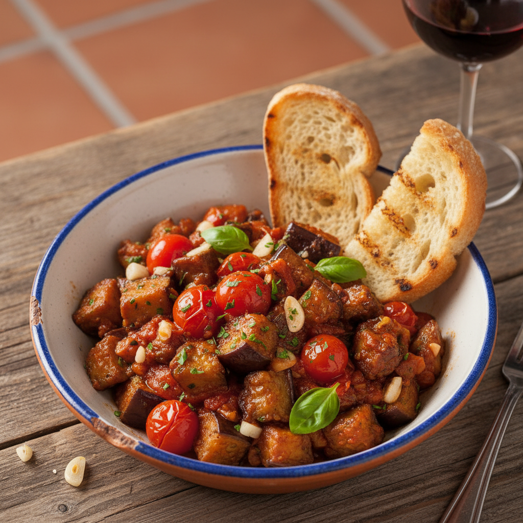 Neapolitan Pan-Fried Eggplant with Garlic — Melanzane a Funghetto Napoletane