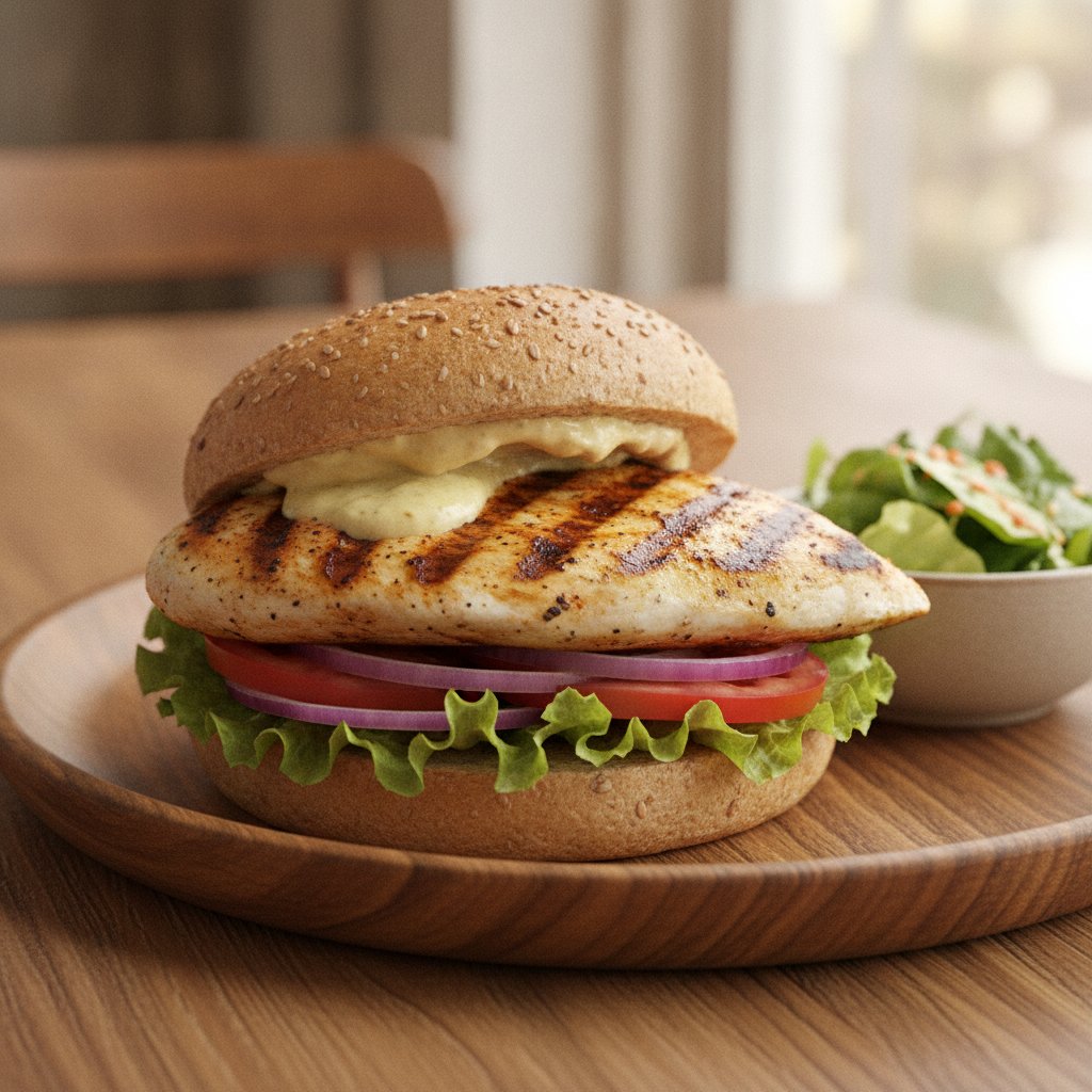 Grilled Chicken Burger (Low-Chol)