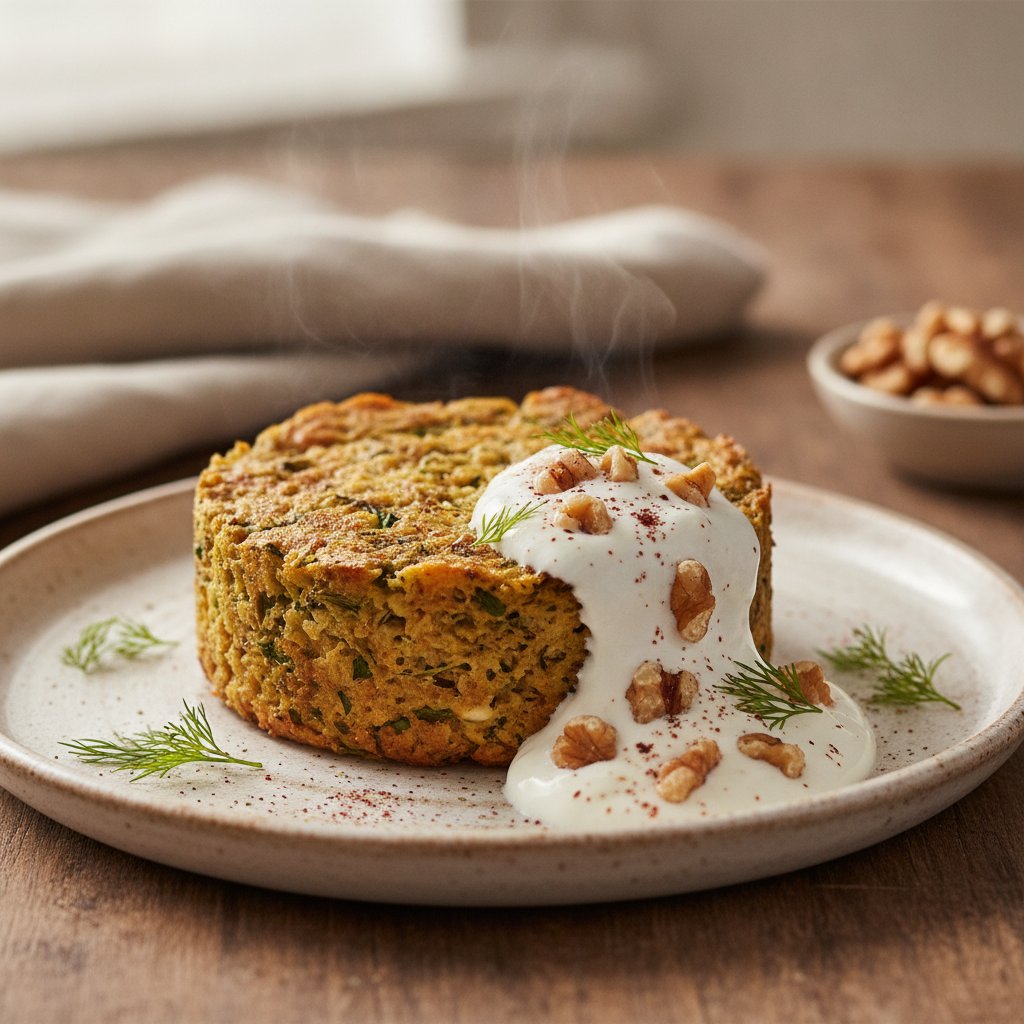 Herbed Egg and Walnut Cake (Keto)