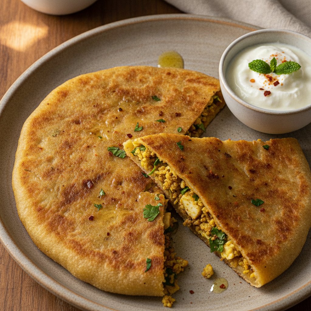 Cauliflower Stuffed Flatbread (Keto)