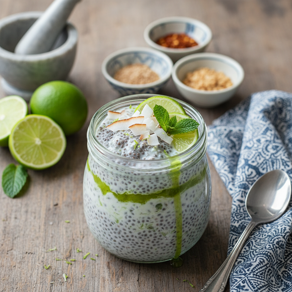 Whole30 Coconut Lime Chia Pudding