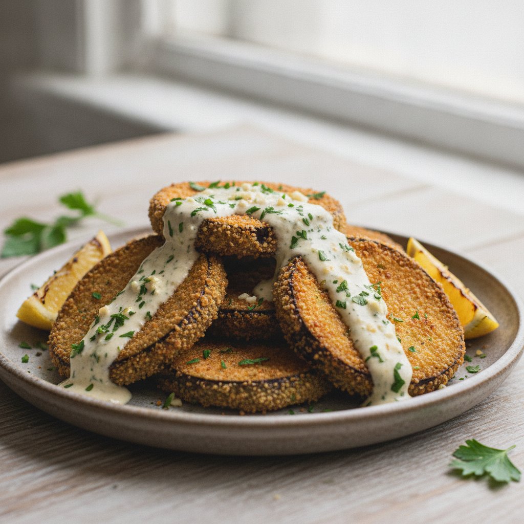 Fried Eggplant Slices (Dairy-Free)