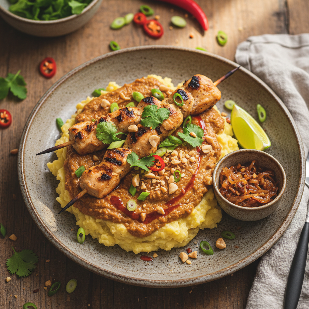 Peanut Satay Mashed Potatoes — Peanut Satay Stamppot
