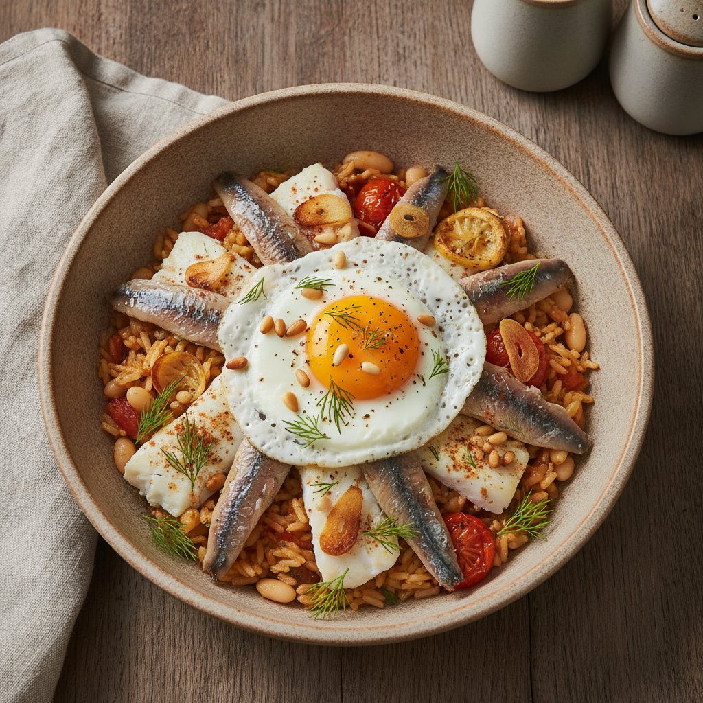 Baked Anchovy Rice Bowl (High-Protein)