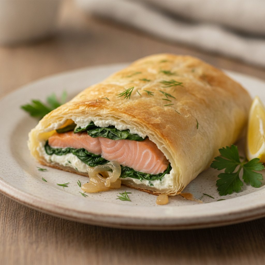 Salmon Pastry Loaf (Low-Calorie)