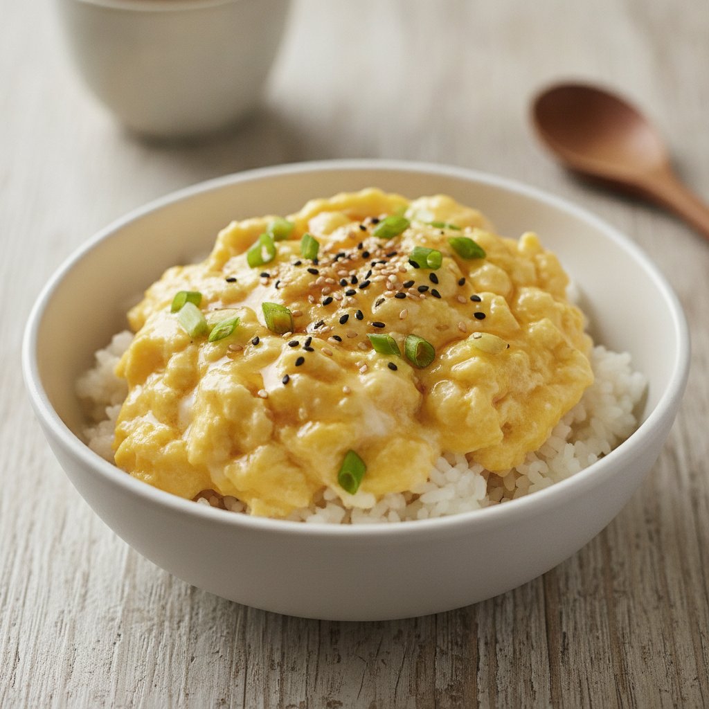 Soft Scrambled Eggs With Sesame Oil