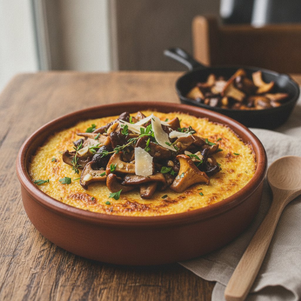 Baked Polenta with Mushrooms
