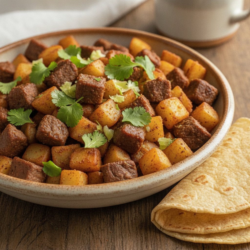 Skillet Beef and Potato Hash (No-Chop)