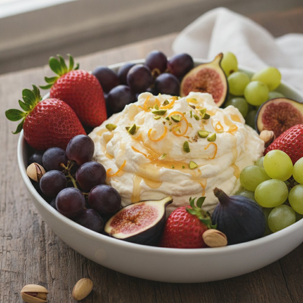 Fresh Fruit with Sweet Cheese Dip