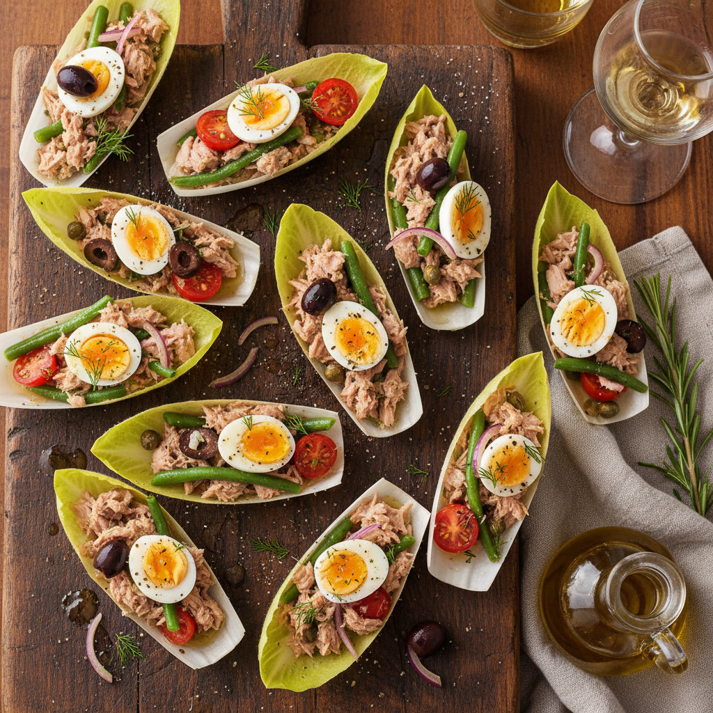 Tuna Niçoise Endive Cups