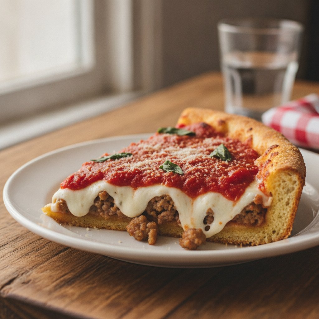 Chicago deep dish pizza