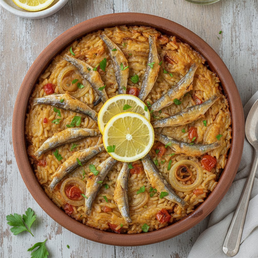 Anchovy Rice Bake
