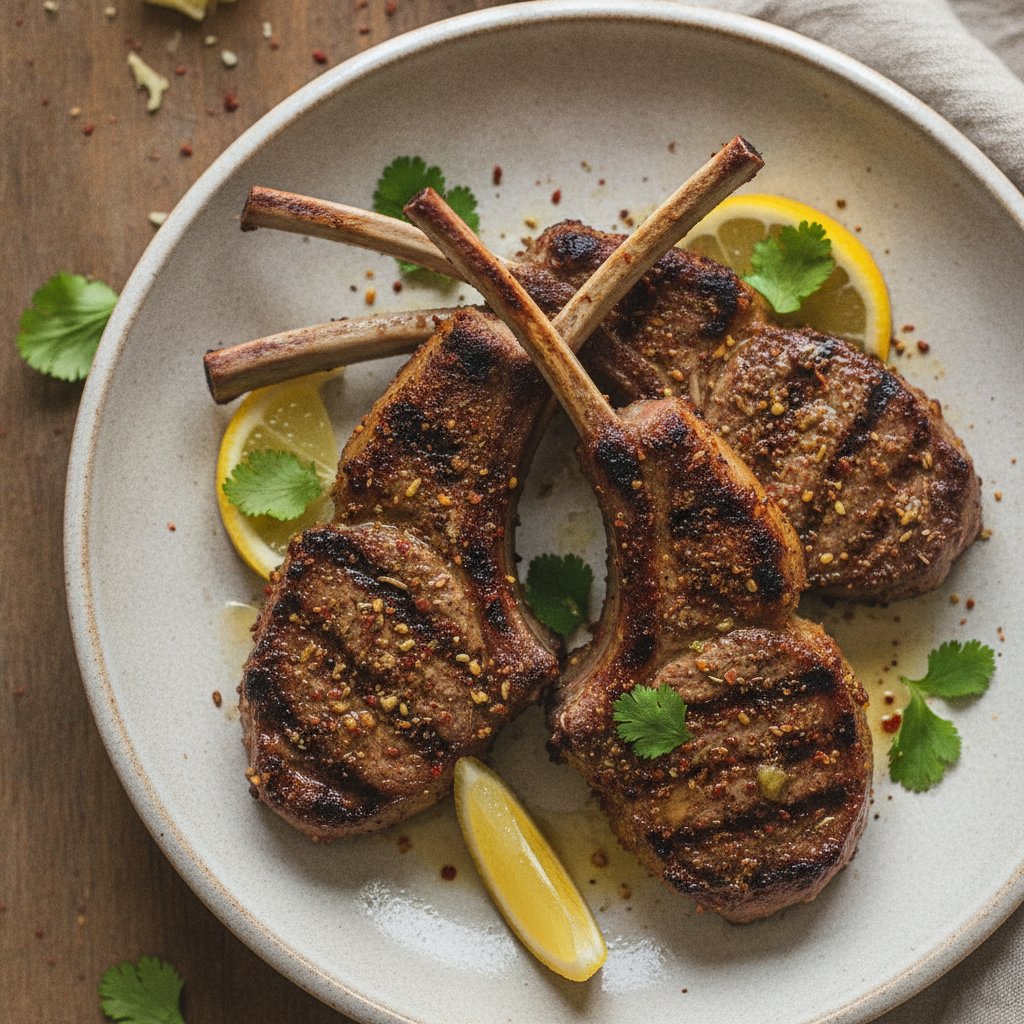 Grilled Spiced Lamb Chops (Low-Calorie)