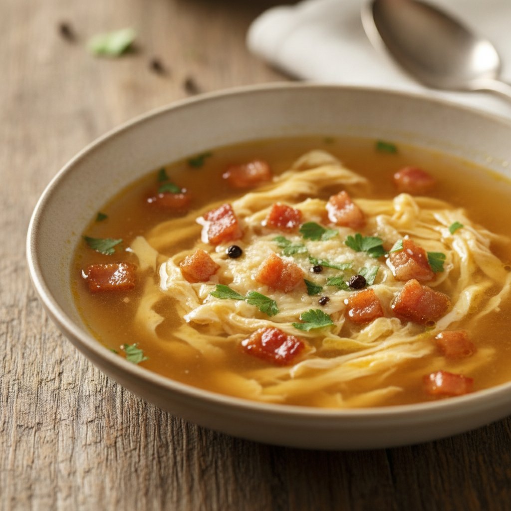Bacon and Egg Soup (Low-Calorie)
