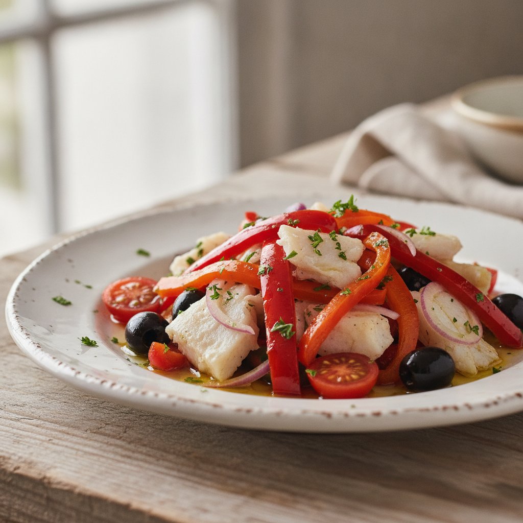 Salt Cod and Pepper Salad