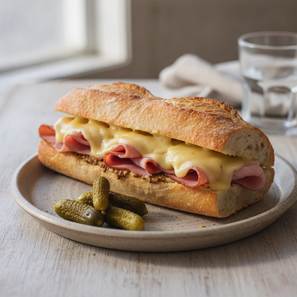 French Alpine Cheese and Ham Sandwich