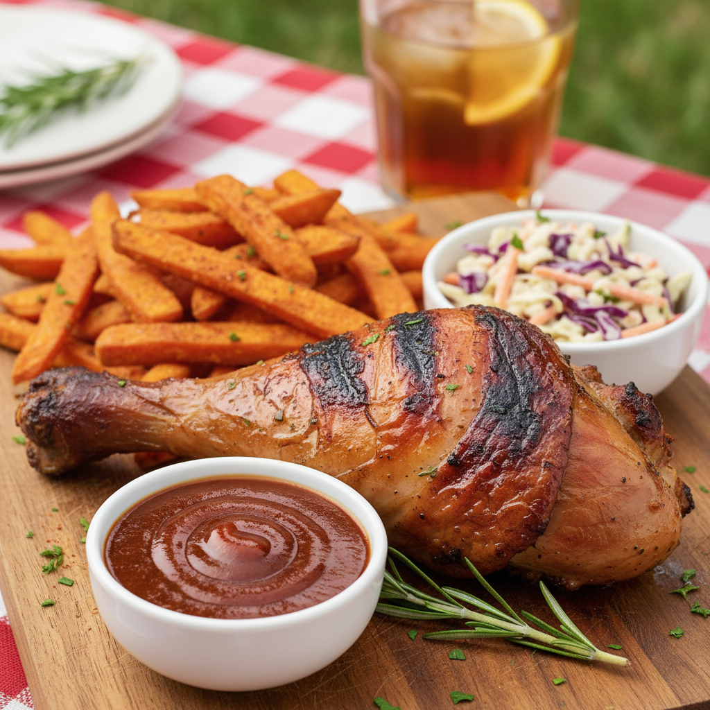 Texas Grilled Turkey Leg Plate