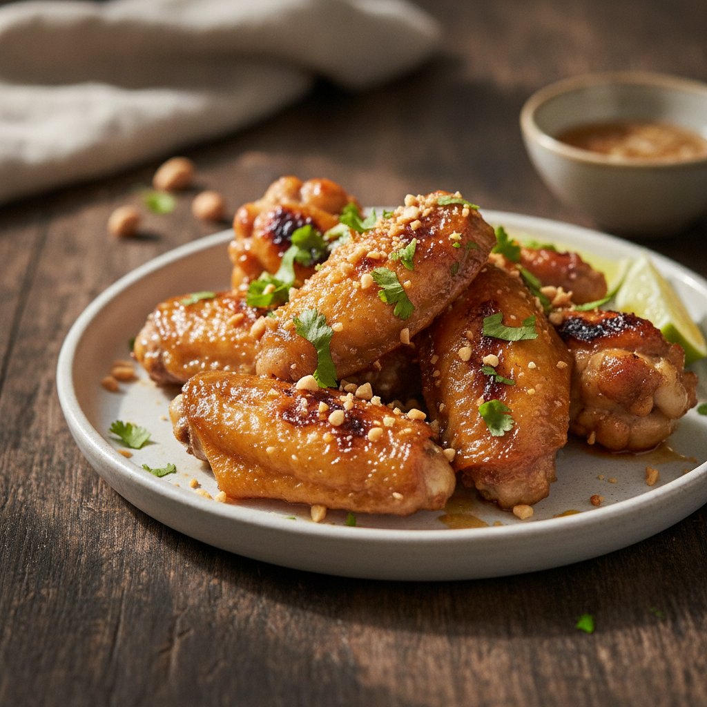 Grilled Chicken Wings with Fish Sauce Glaze