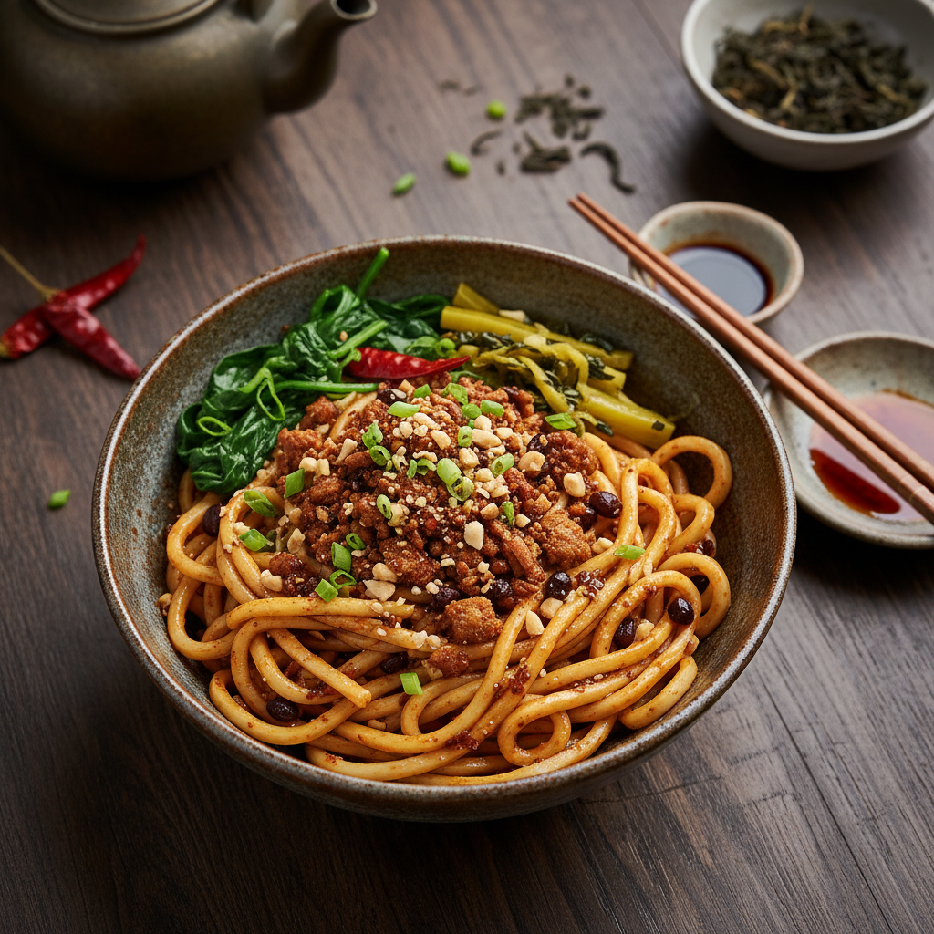 Sichuan Vegan Dan Dan Noodles