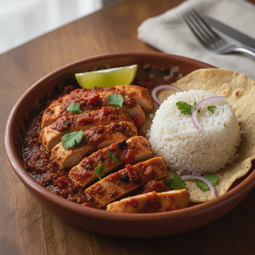 Skillet Chicken in Red Sauce (Low-Calorie)