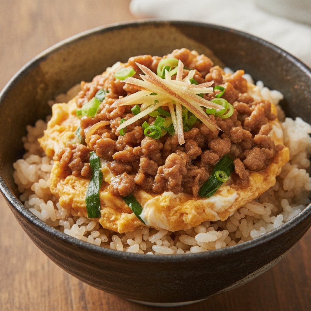 Ground Pork and Egg Rice Bowl