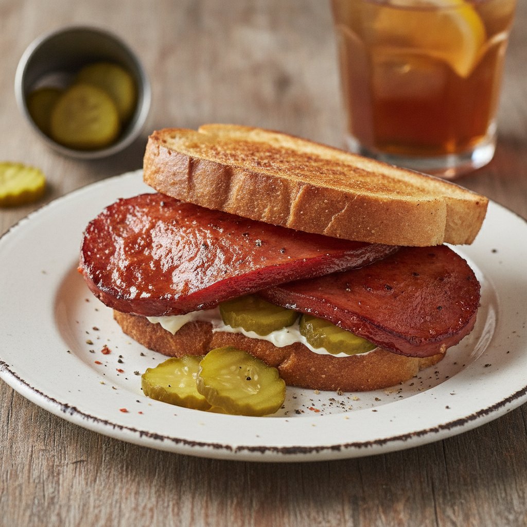 Nashville fried bologna sandwich