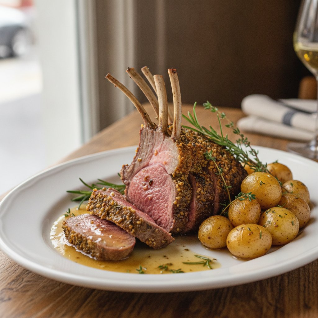 French Roast Rack of Lamb with Herbs (Low-Chol)