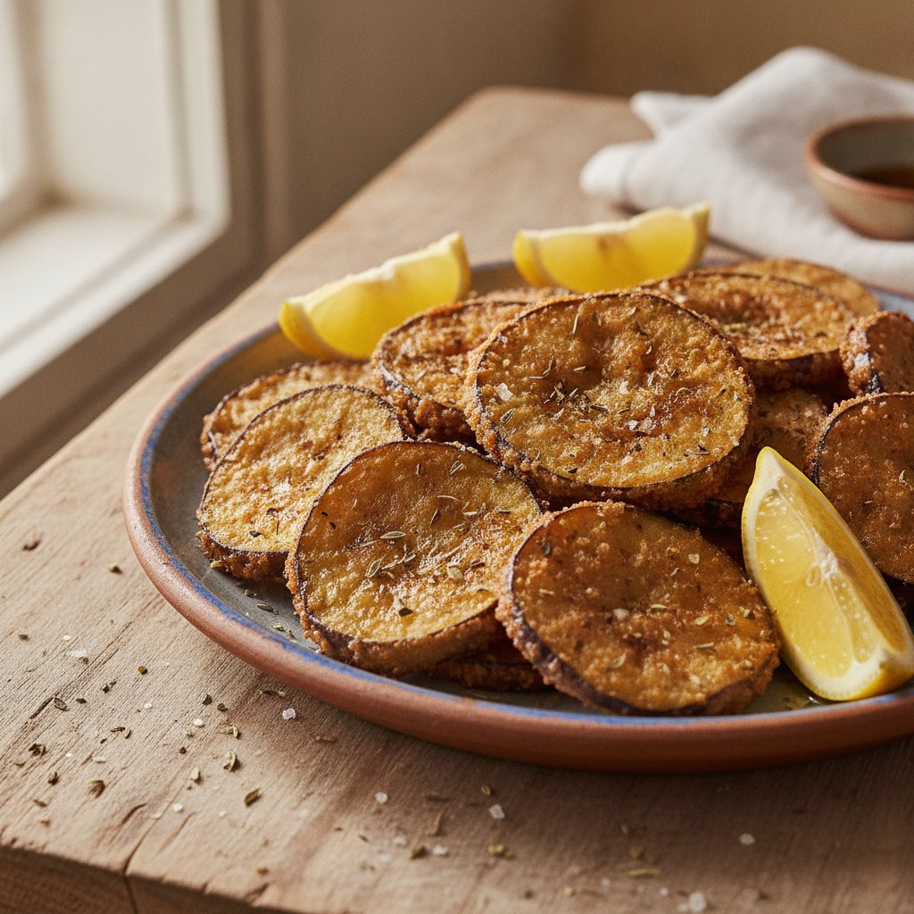 Crispy Fried Eggplant Slices