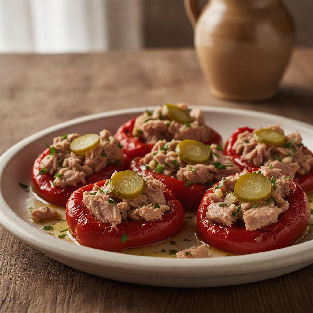 Roasted Red Peppers with Tuna