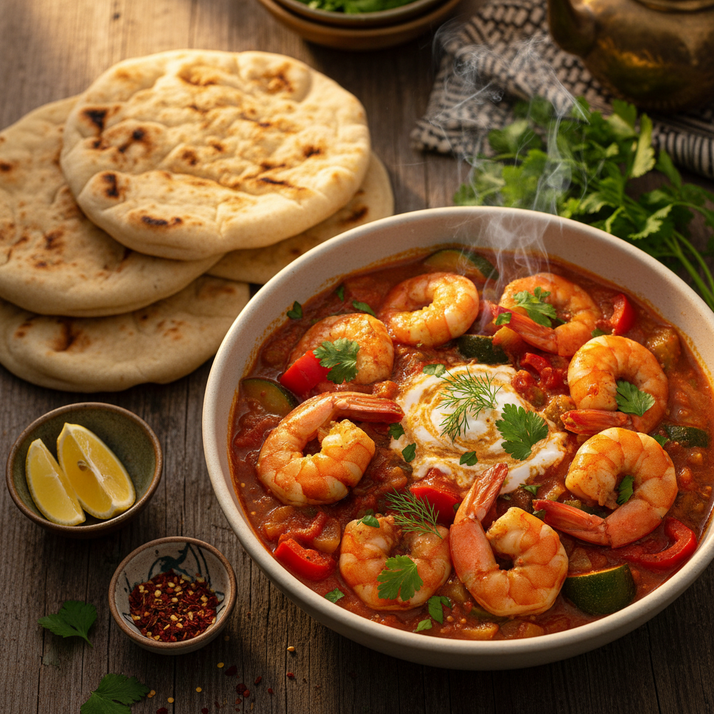Gulf Shrimp in Spiced Tomato Broth — Shrimp Saloona