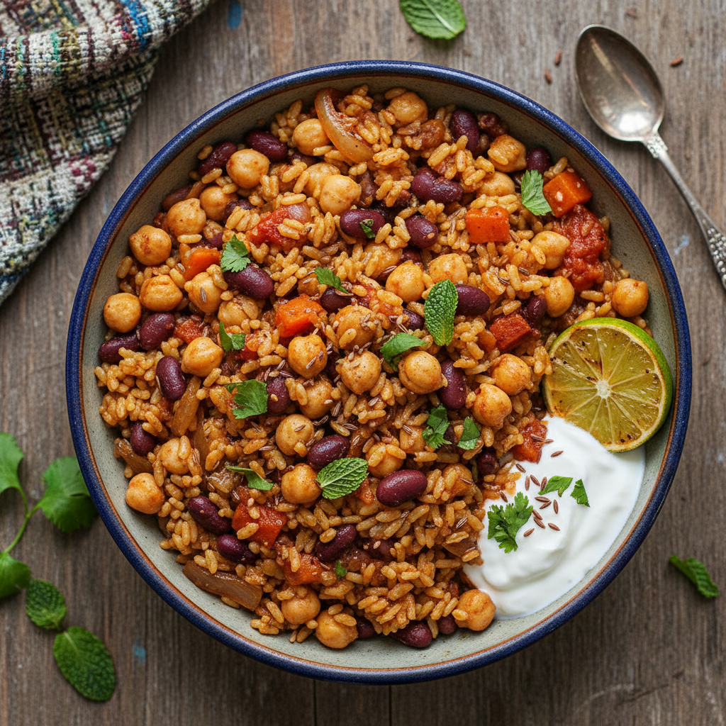 Chickpea Rice & Bean Bowl - Plov Bandeja