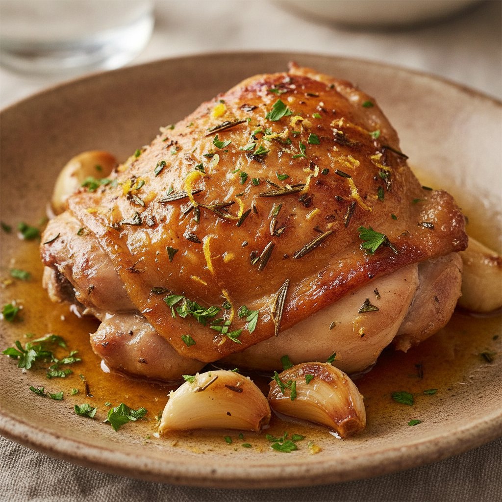 French Roast Chicken with Garlic and Herbs