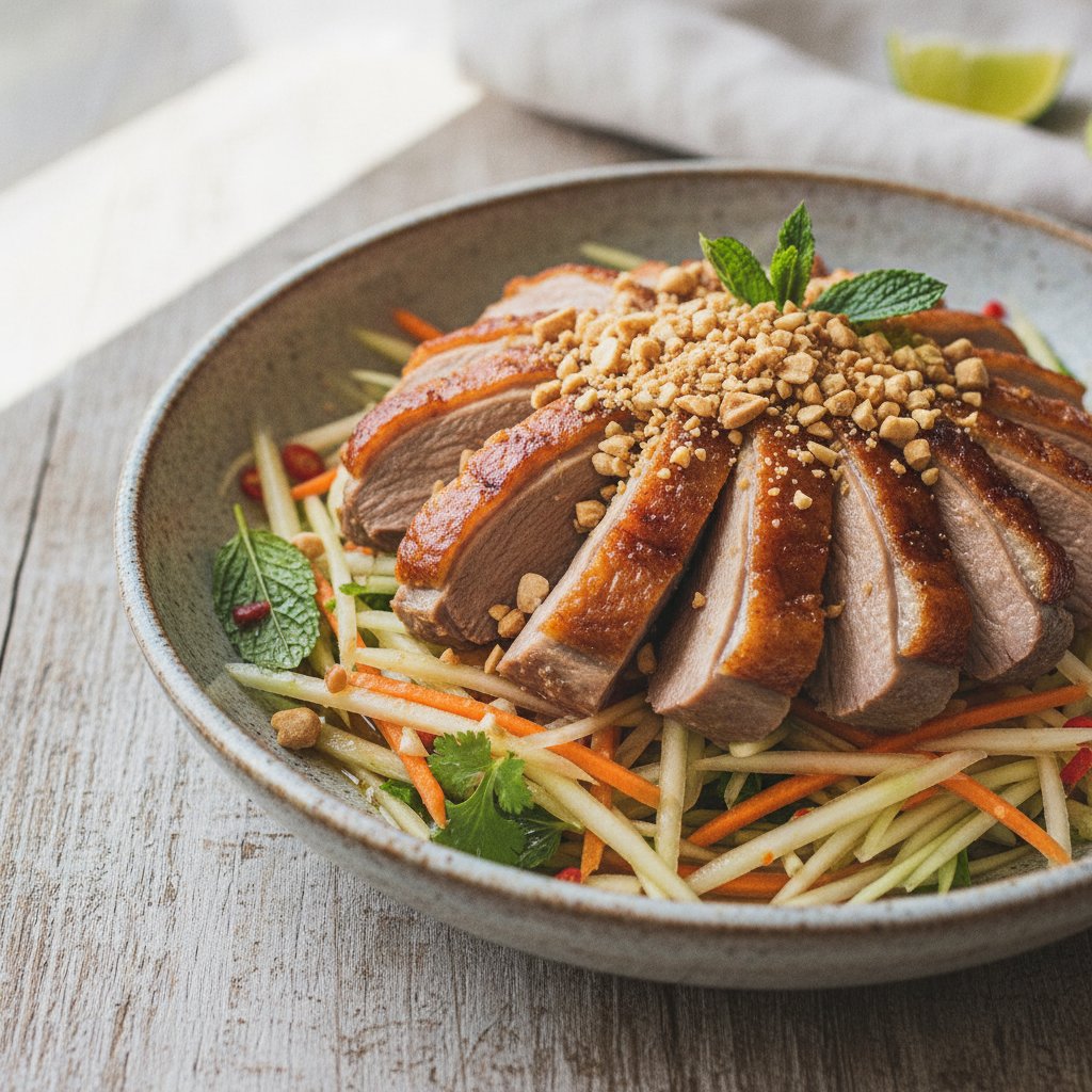 Roast Duck Salad with Green Papaya