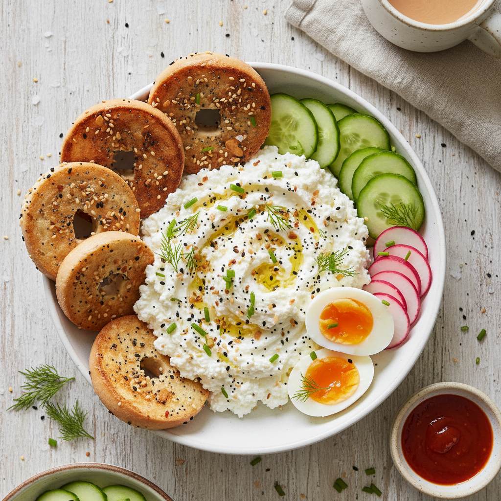 Cottage Cheese Savoury Everything Bagel Bowl