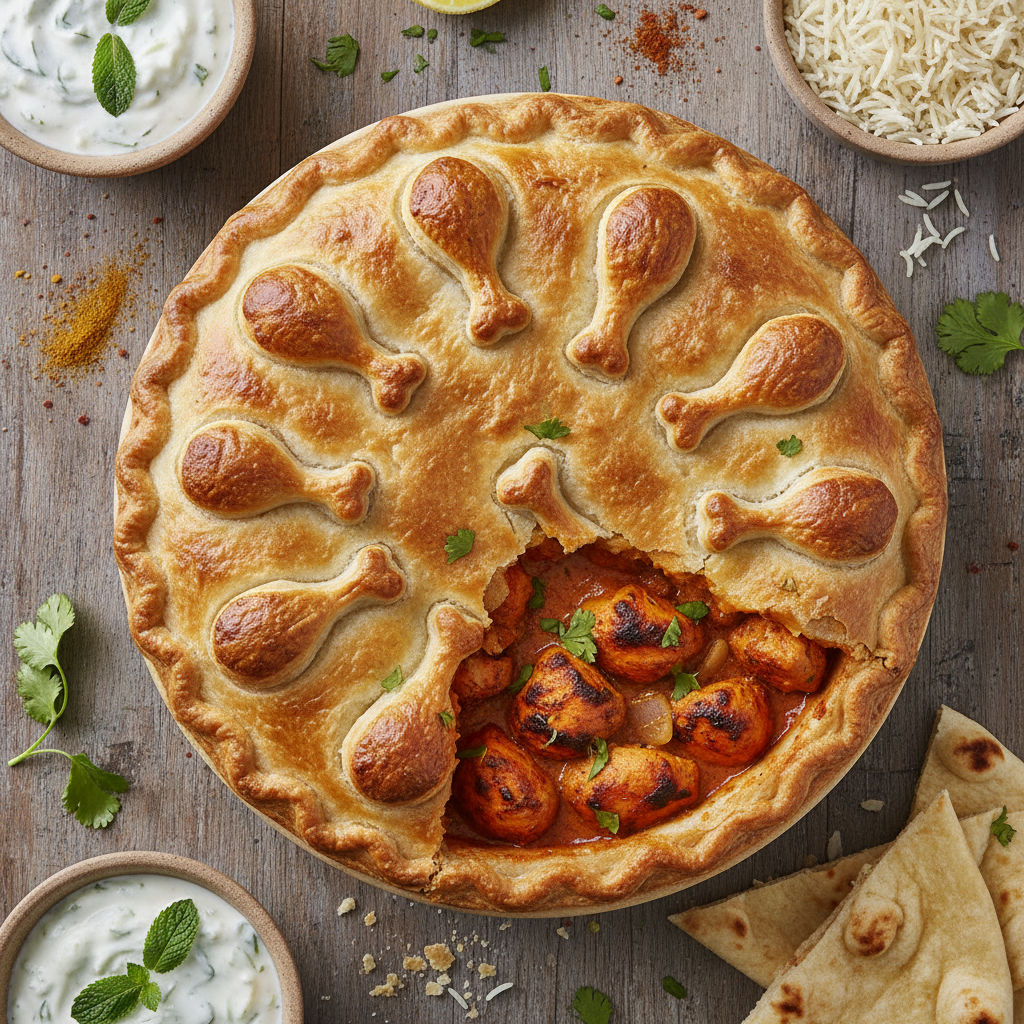 Creamy Curry Chicken Pot Pie — Chicken Tikka Masala Pot Pie
