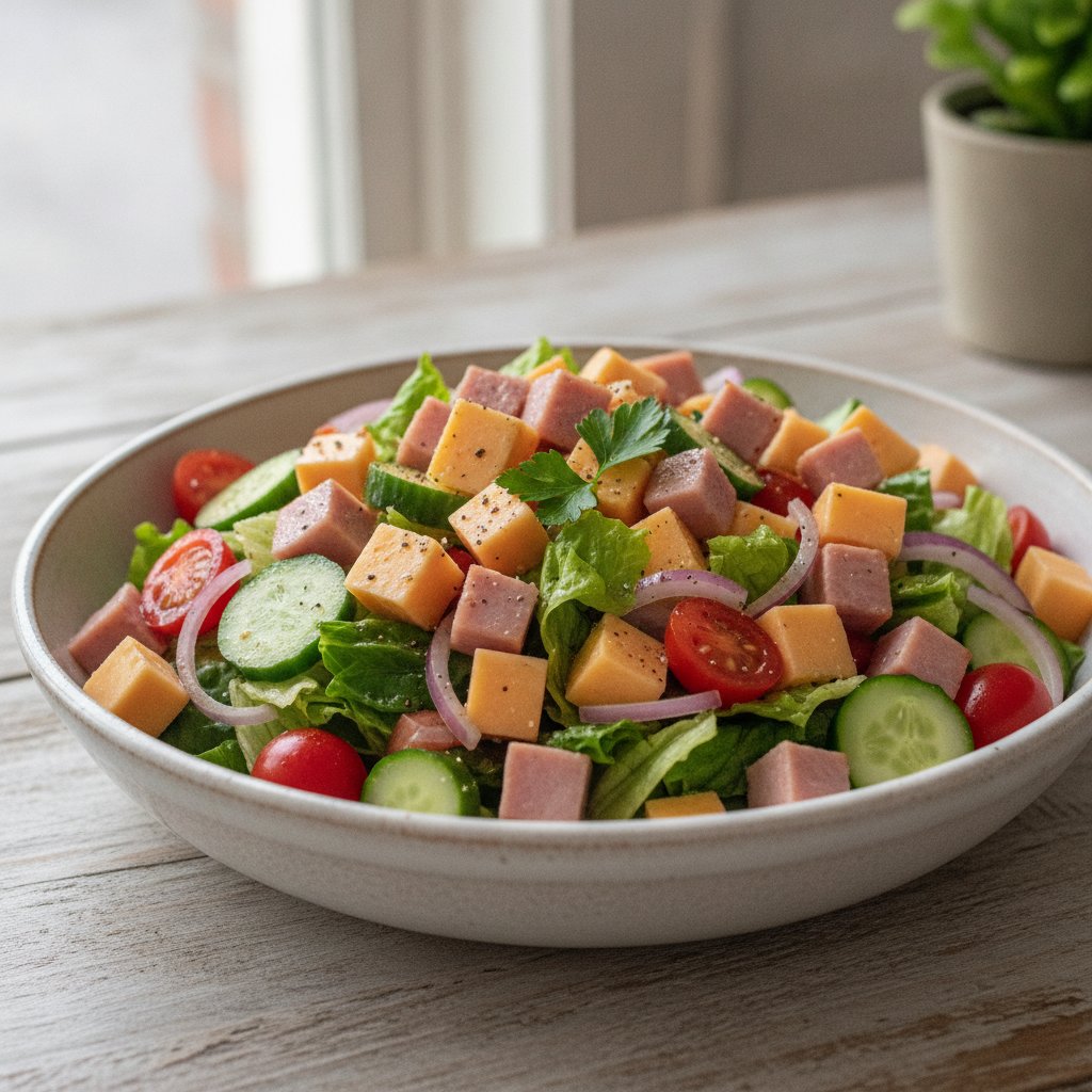 Ham and Cheese Chopped Salad