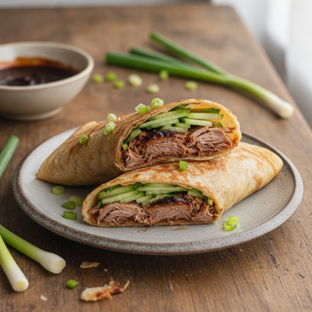 Shredded Pork Pancake Wrap