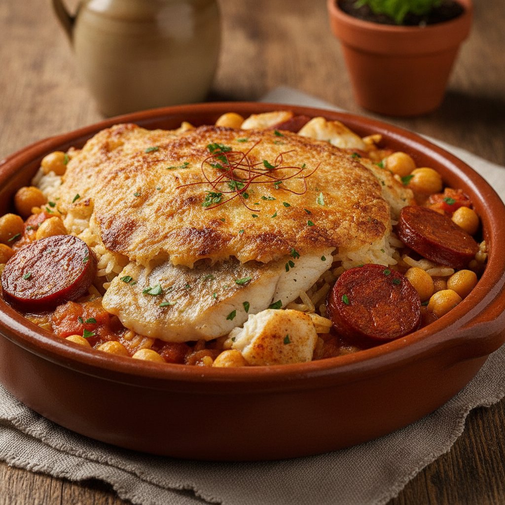 Crusted Rice with Chickpeas and Sausage (Gluten-Free)